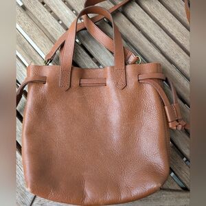 GUC Tan Madewell Small Drawstring transport crossbody